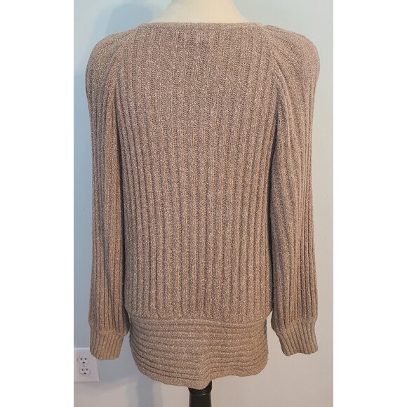 Vtg Raoul Women M Silk/Angora Rabbit Brown Knit Sweater Shoulder Pads Soft Cozy - Picture 2 of 12